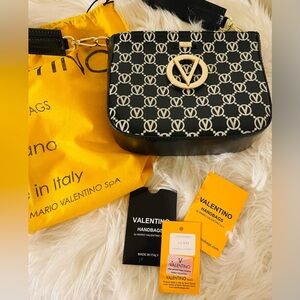 Valentino by Mario Valentino Yvette Monogram Leather Shoulder Bag